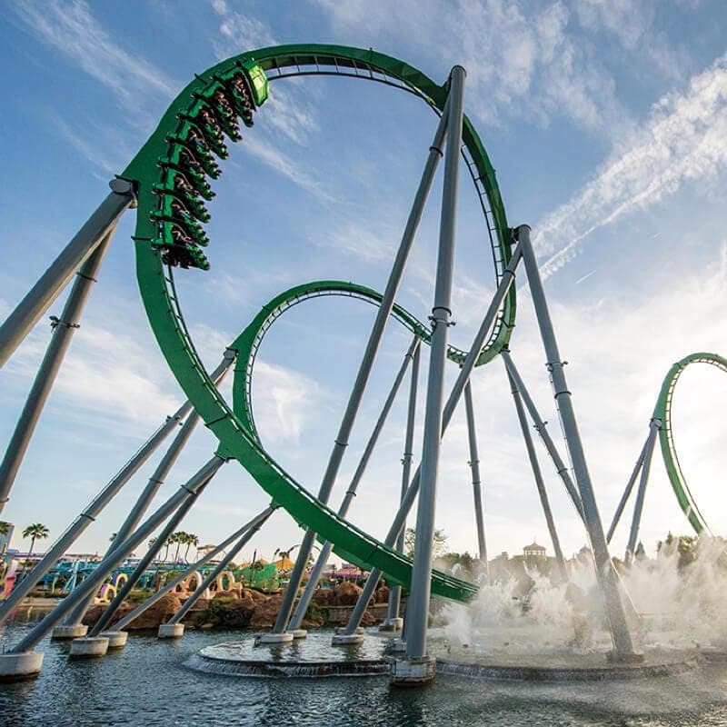 The Incredible Hulk Coaster at Universal's Islands of Adventure
